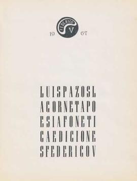 La corneta poesía fónica. Ediciones Federico V (1967)