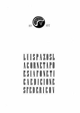 La corneta poesía fonética. Ediciones Federico V (1967)