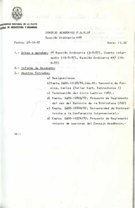 Índice Acta CD 1987, No. 8 (oct)