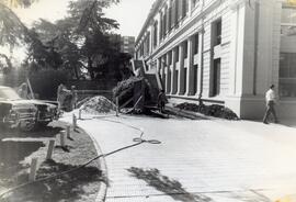 Inicios de la construcción del edificio Tres facultades 1969