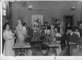 Una de las dos aulas del Curso Superior de Escultura