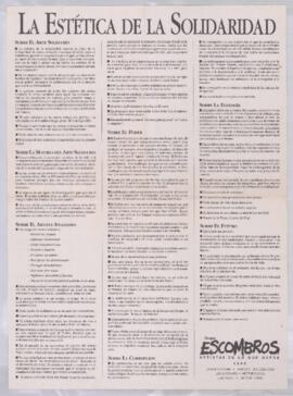 La Estética de la Solidaridad. Afiche