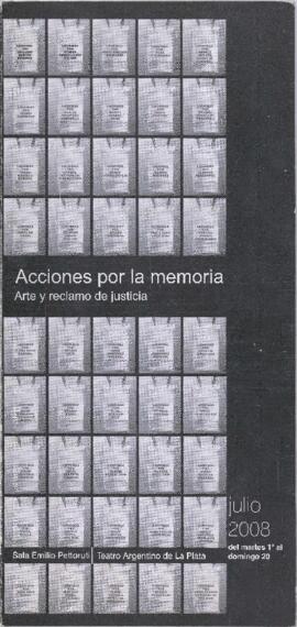 Acciones por la memoria. Arte y reclamo de justicia.