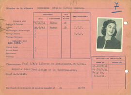 Ficha de alumna de la Escuela de Visitadoras para Higiene Social 1941 - 03 (Reverso)