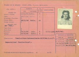 Ficha de alumna de la Escuela de Visitadoras para Higiene Social 1939 - 13 (Reverso)