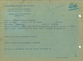 Ficha de alumna de la Escuela de Visitadoras para Higiene Social 1942 - 14 (Anverso)