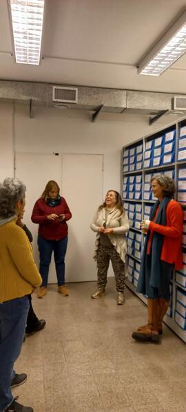 Patricia Bustamante, Ingrid Jaschek, Victoria Calvente, en el Archivo CPM