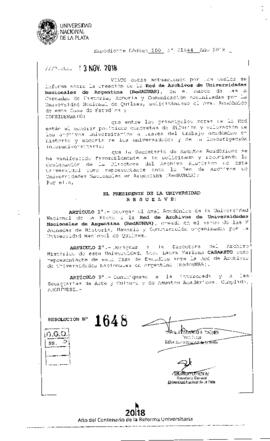 OtorgarAval Académico y designación UNLP ante la Red de Archivos de Universidades Nacionales de A...